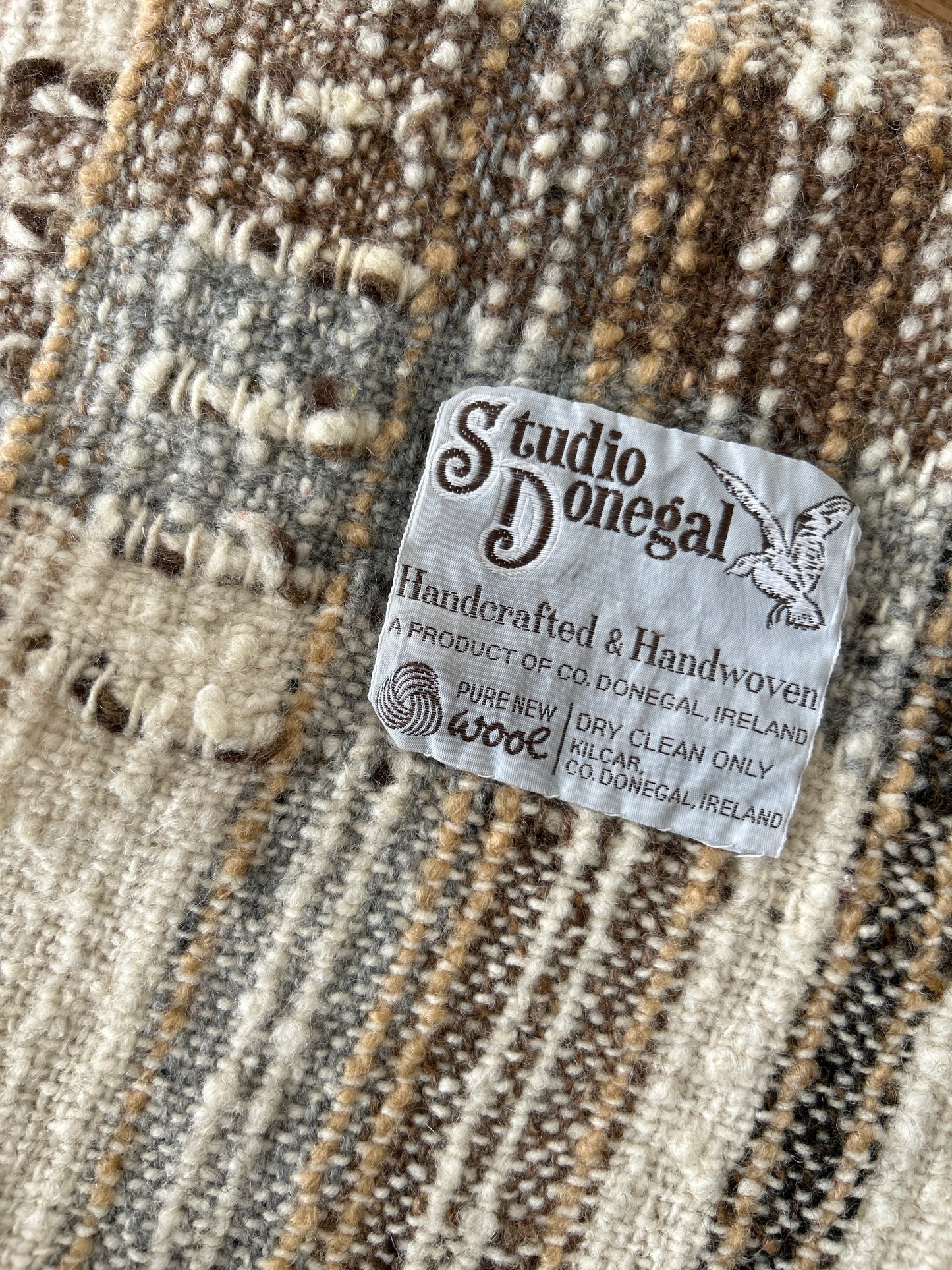 Vintage Woven Wool Throw Rug