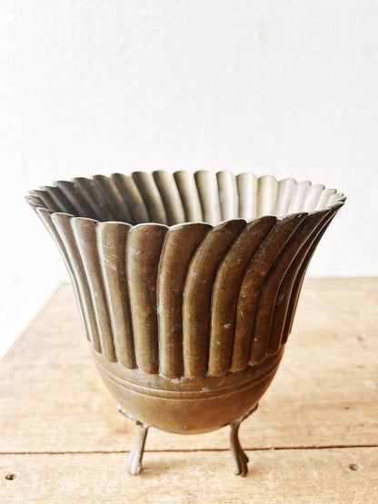 Antique Brass Cache Pot