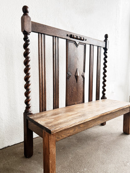 Antique Barley Twist Bench