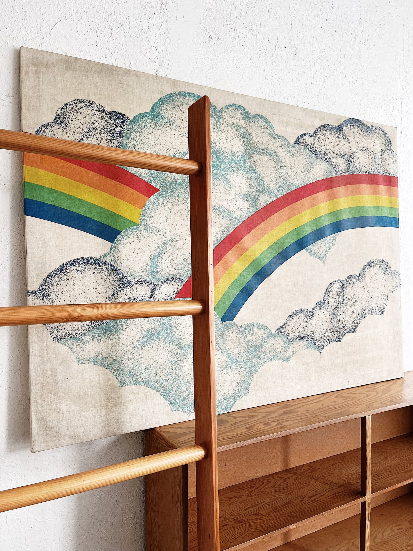 Vintage Textile Art Panel