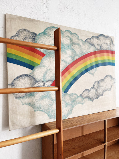 Vintage Textile Art Panel