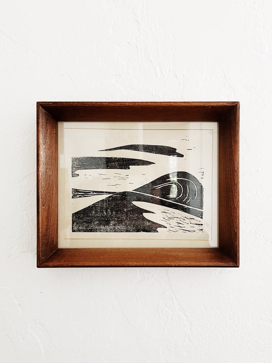 Vintage Japanese Woodcut Print