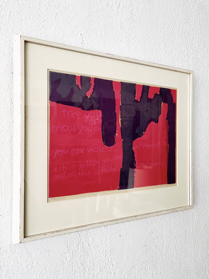 Vintage Corita Kent Signed Serigraph