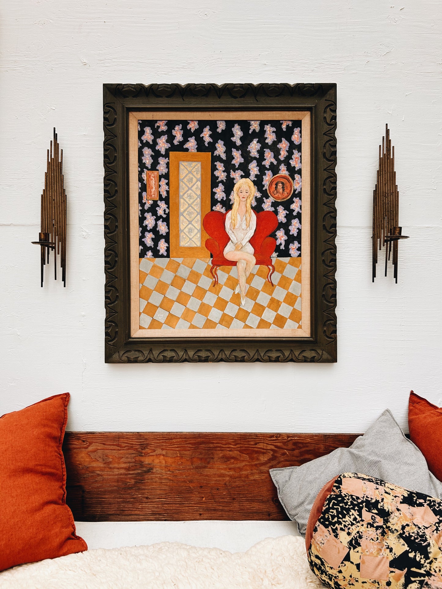 Original Woody Tallman Mid Century Figural Painting