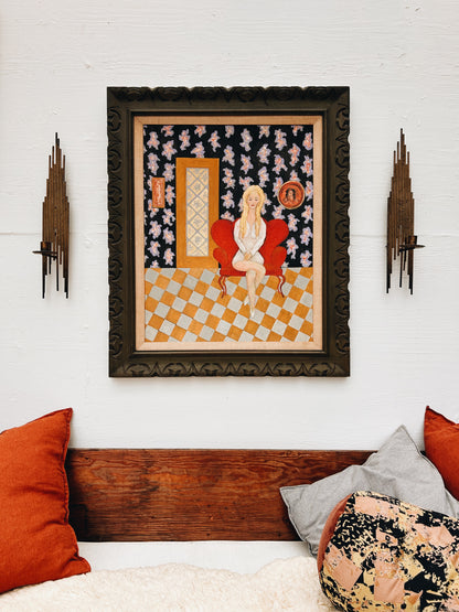 Original Woody Tallman Mid Century Figural Painting