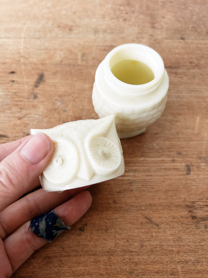 Vintage Avon Owl Lotion Jar