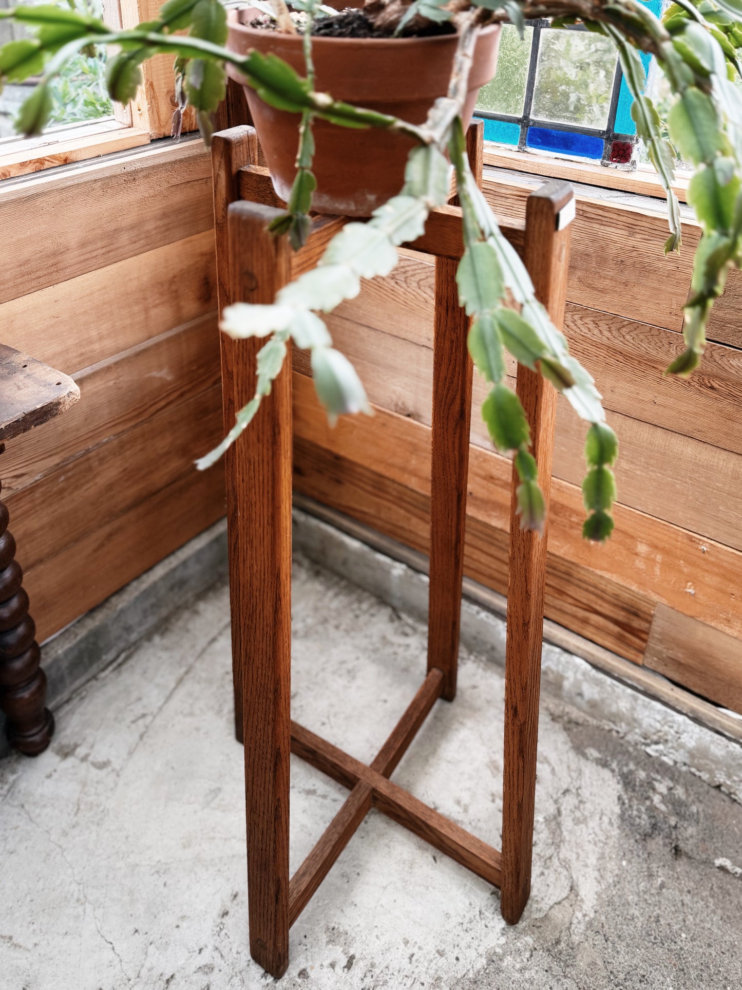 Vintage Tall Wood Stand
