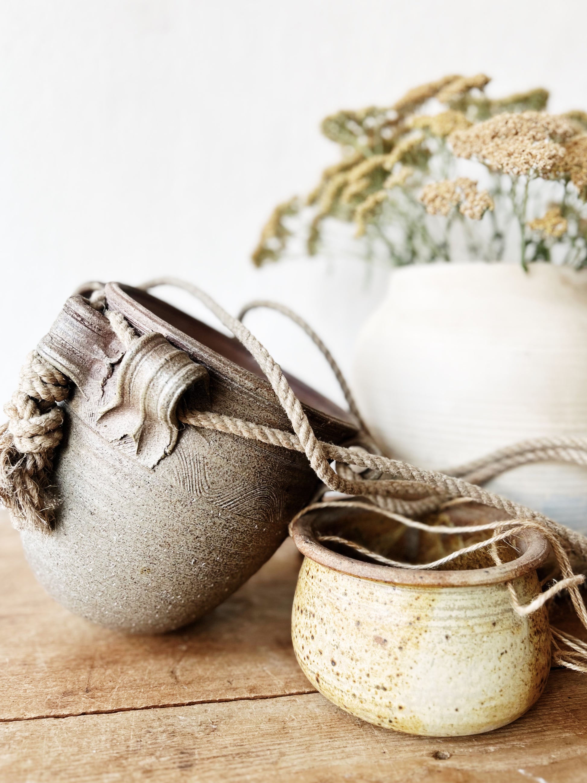 vintage ceramic hanging planter Vintage Hanging Ceramic Planter – Maven Collective
