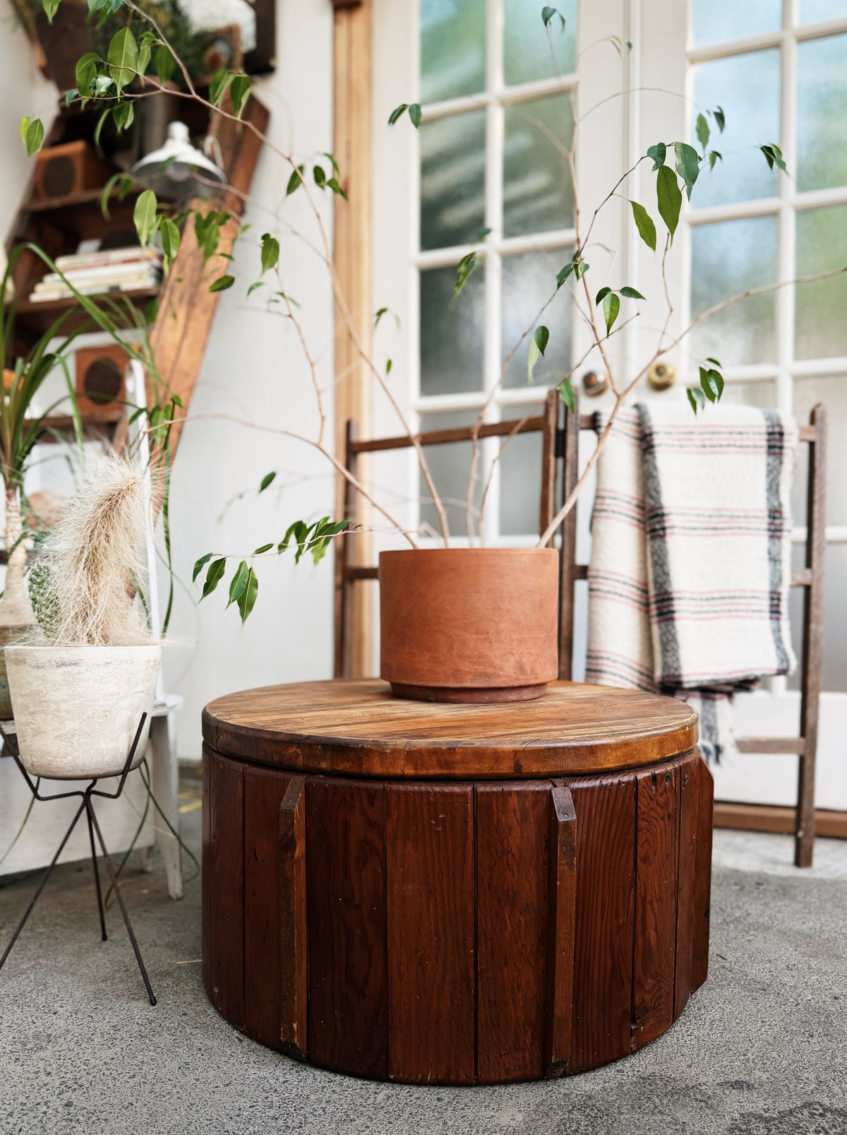 Handmade Round Low Table