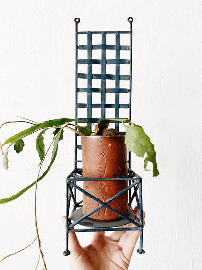 Vintage Decorative Metal Chair for Plant or Pillar Candle