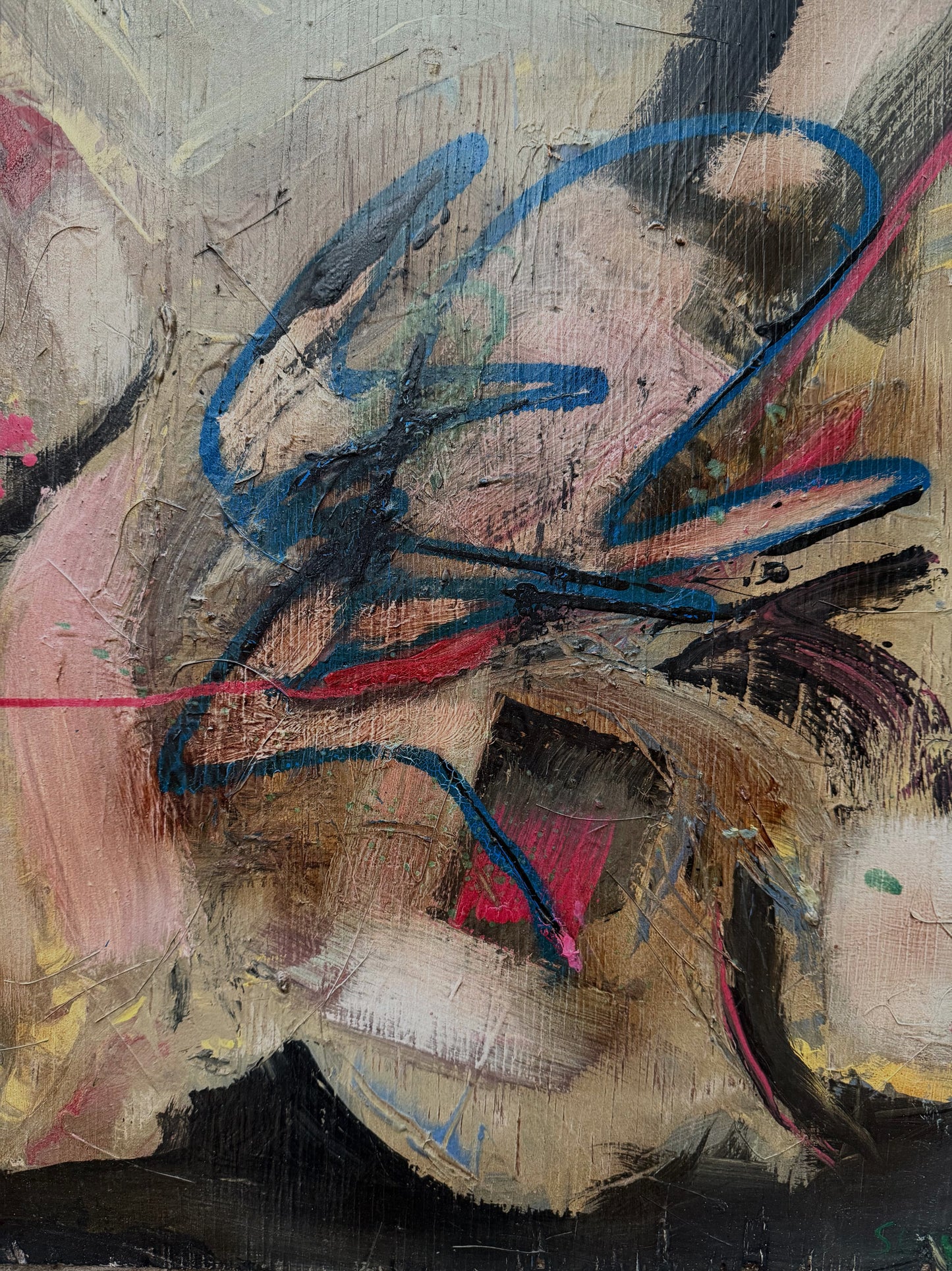 Vintage Abstract Expressionist Painting