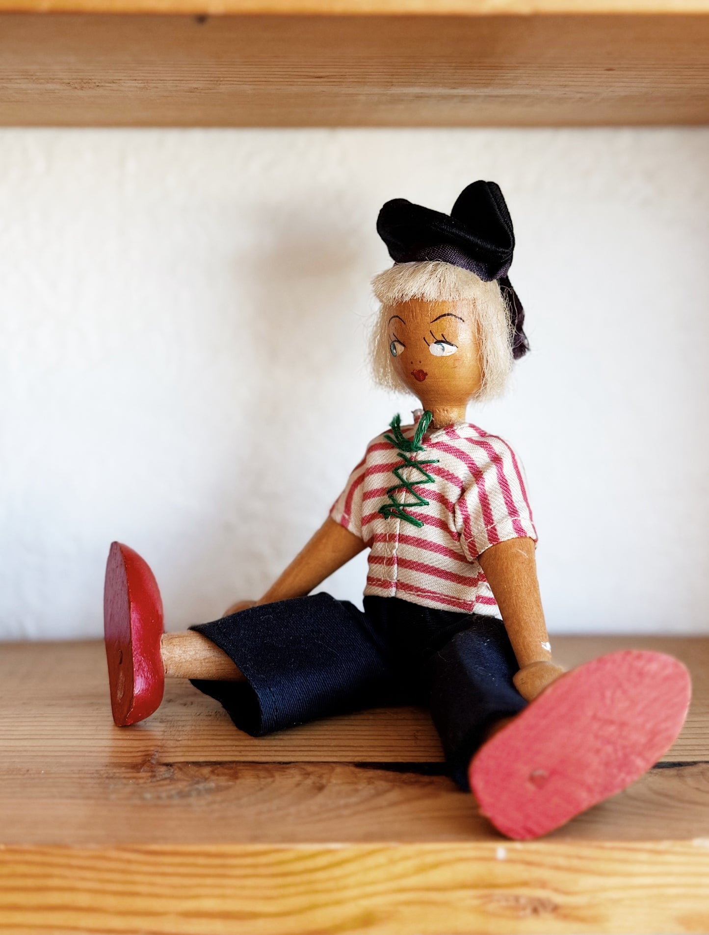 Vintage Wooden French Doll