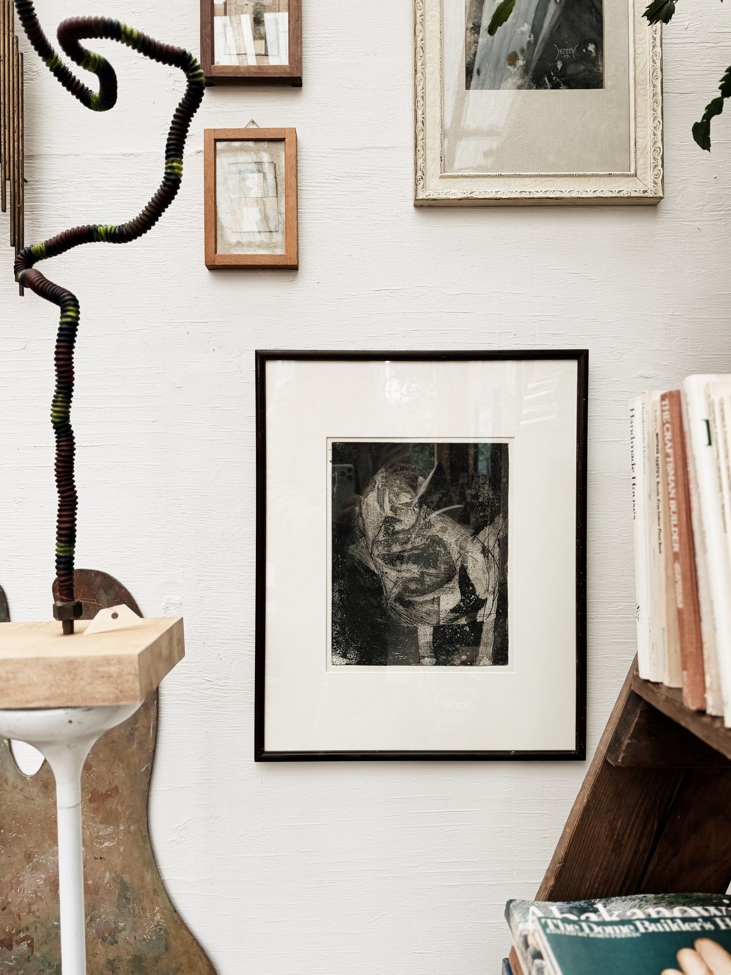 Vintage Modernist Bird Etching