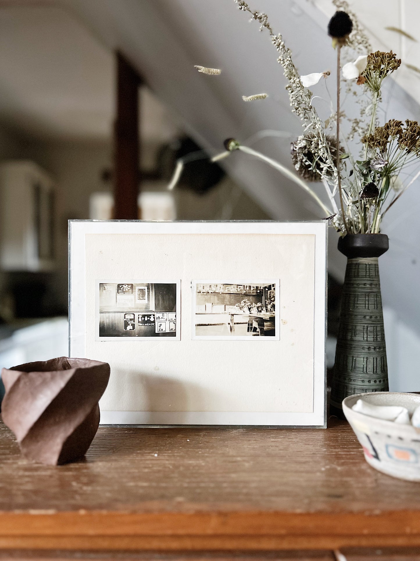 Framed Pair of Quirky Found Photos