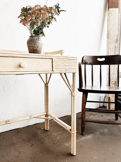 Antique Bamboo and Wood Painted Desk