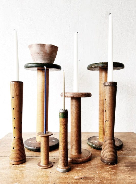 Antique Wooden Spool Collection