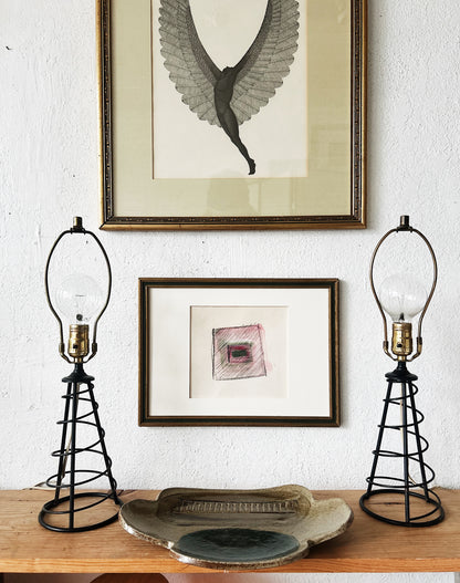 Mid Century Spiral Lamps