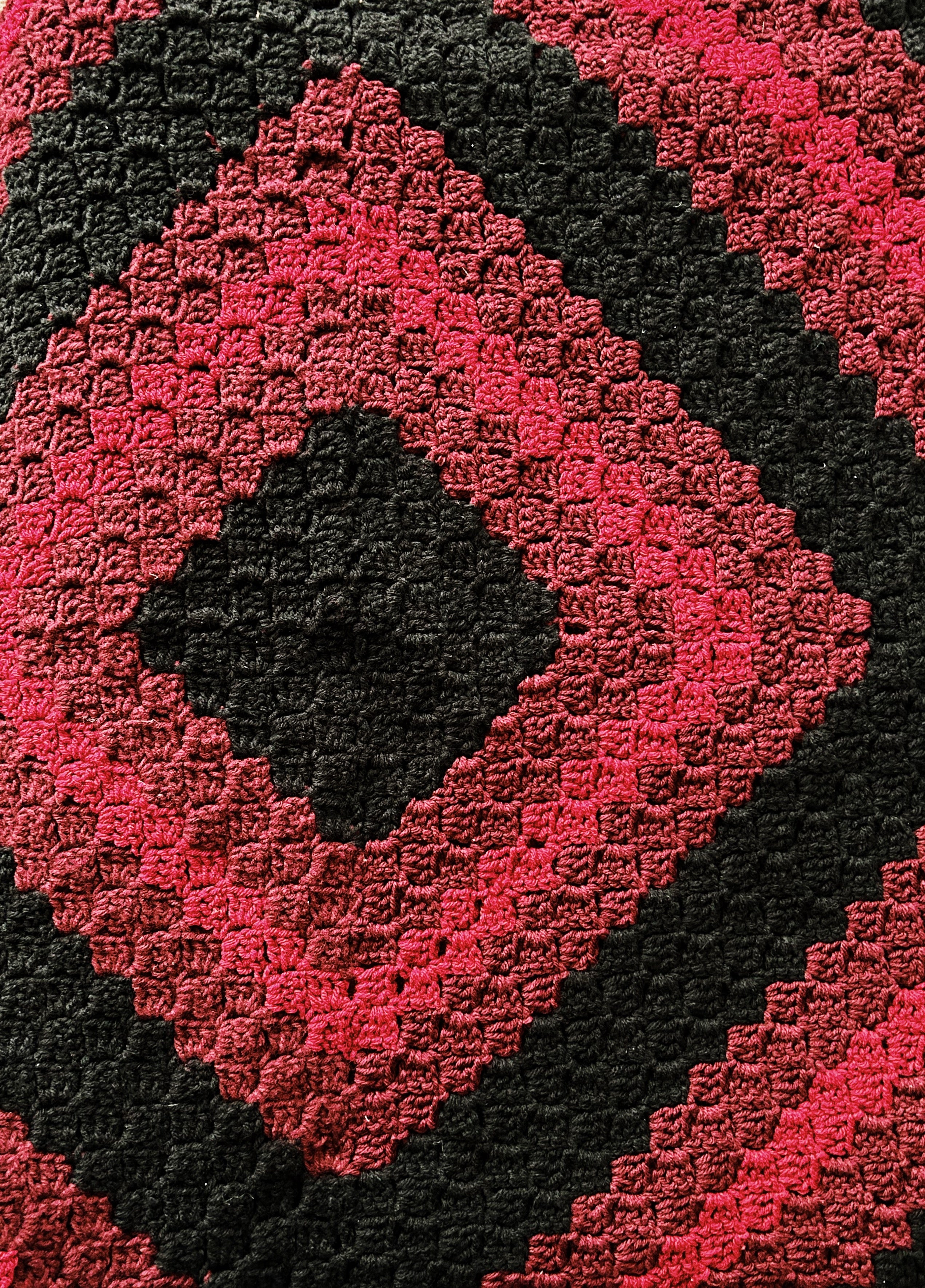 Diamond Crochet Afghan - Thumbnail 5