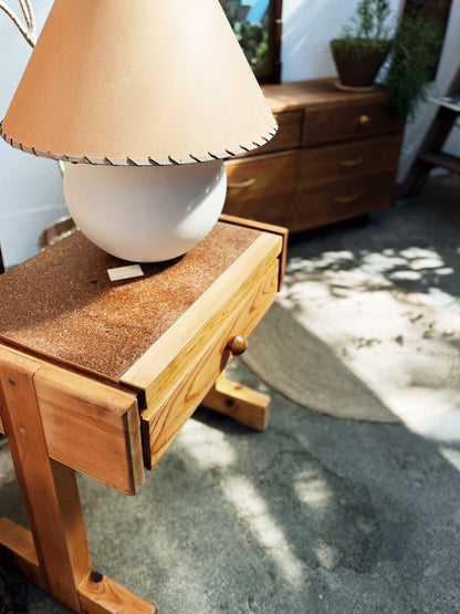 Vintage Brutalist Style Side Table