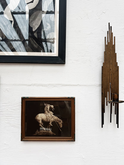 Pair Brutalist Candleabra Nail Art Sconces