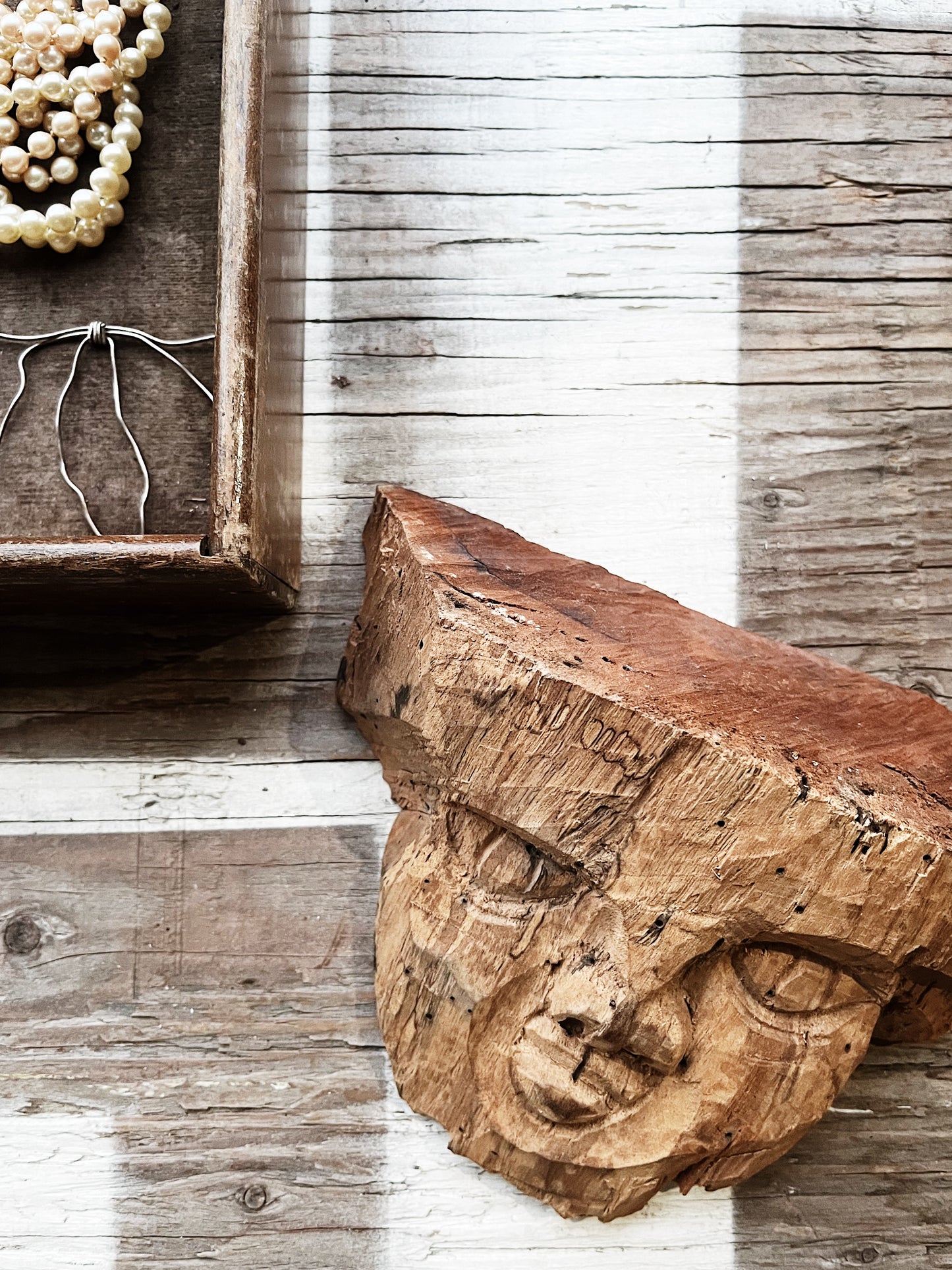 Carved Wooden Face