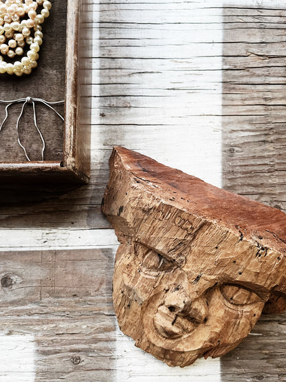 Carved Wooden Face