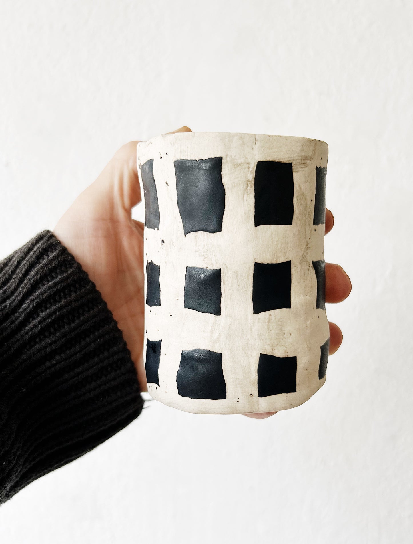 Handmade Checkered Vessel