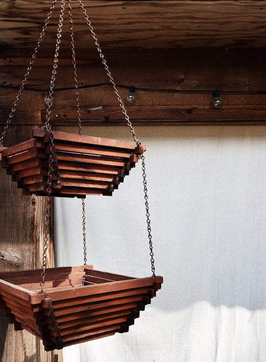 Hanging Tramp Art Planter