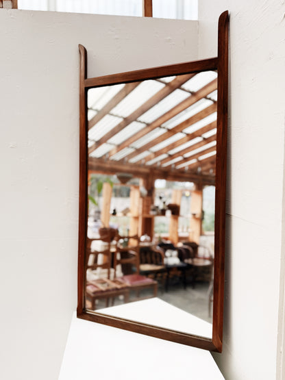 Large Vintage Mid Century Teak Mirror