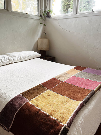Vintage Wool Colorblock Blanket