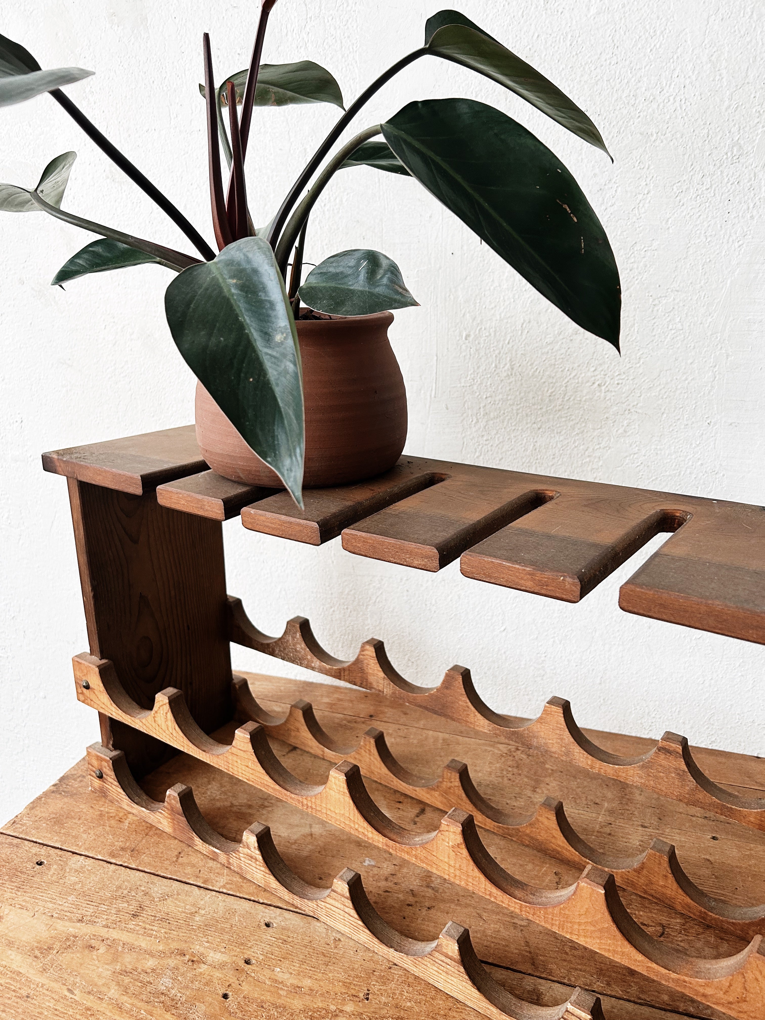 Vintage Wood Wine Rack - Thumbnail 4