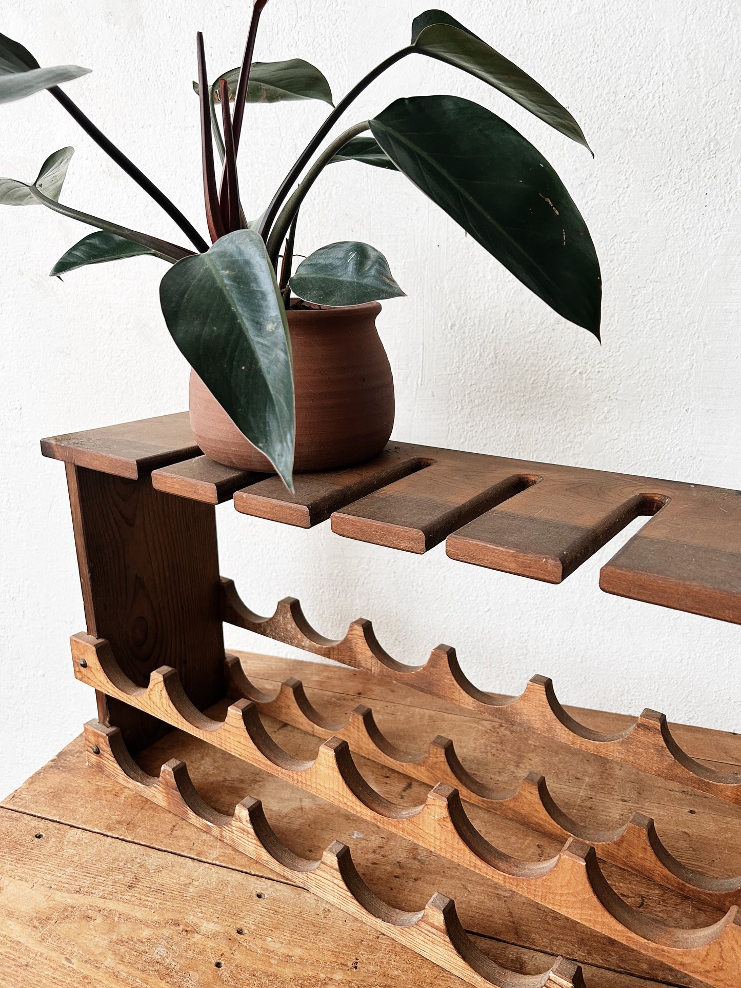 Vintage Wood Wine Rack