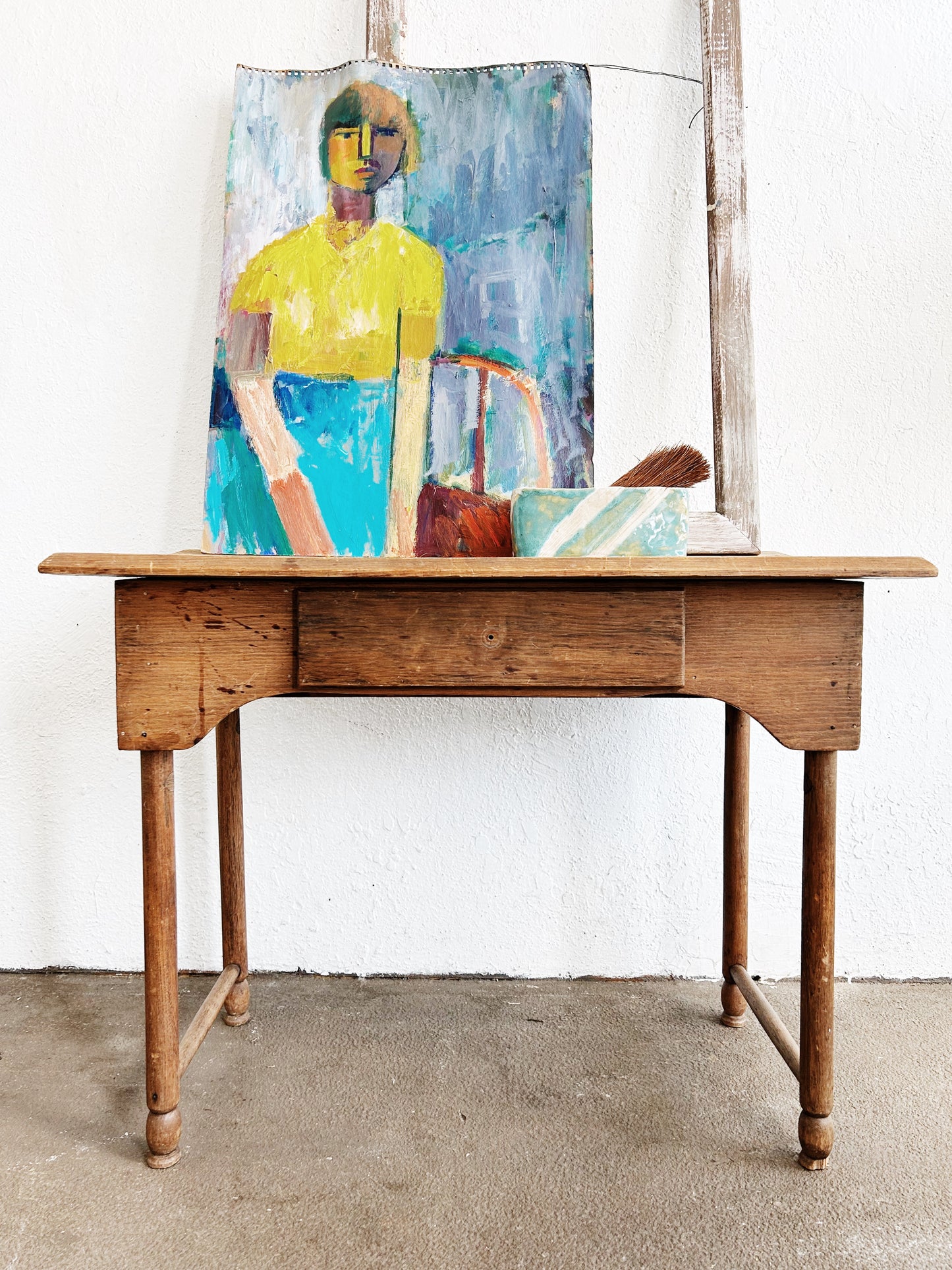 Antique Wood Side Table