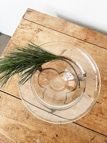 Antique Blown Glass Bowl with Stand