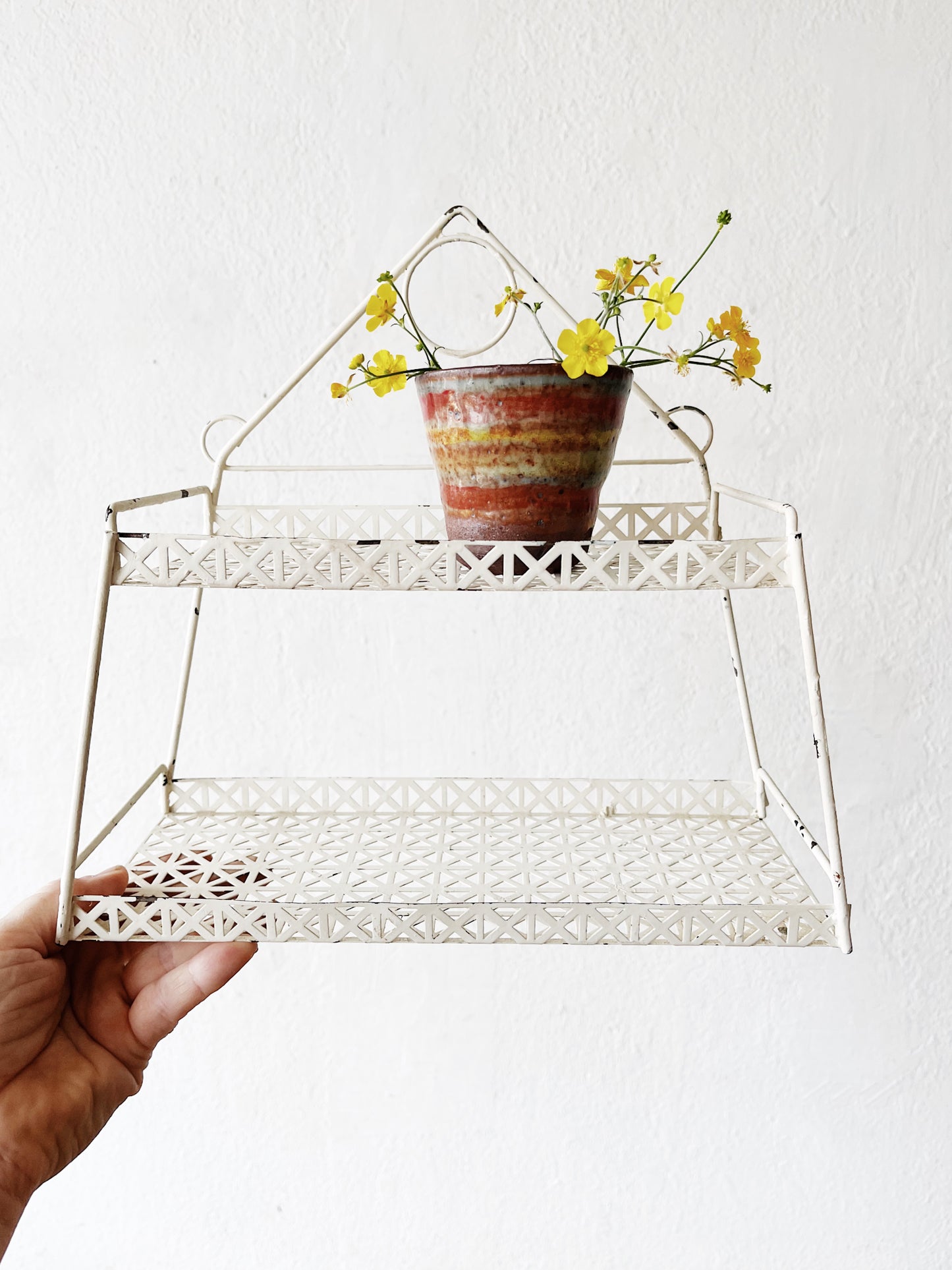 Vintage Mid Century Mesh Shelf