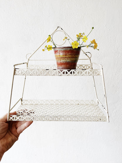 Vintage Mid Century Mesh Shelf