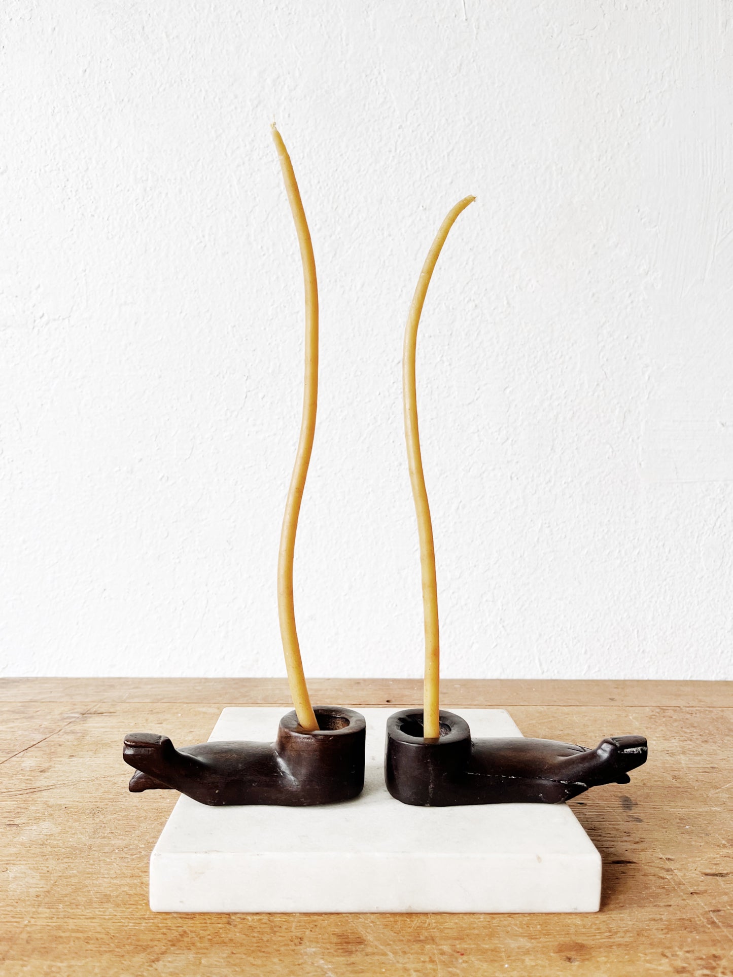 Vintage Wooden Candleholders