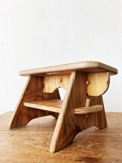 Vintage Handmade Wood Stool