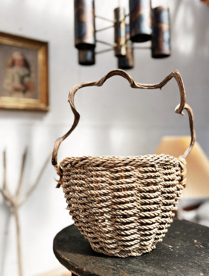 Handwoven Grapevine Basket