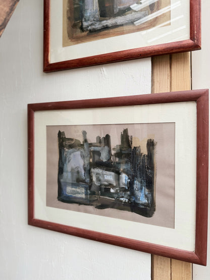 Vintage 1970s Abstract Landscape Painting