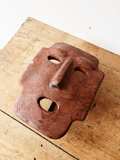 Mid Century Clay Mask Luminary