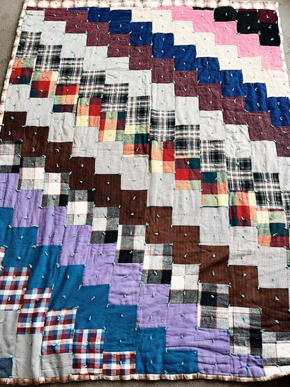 Vintage Cotton and Wool Quilt