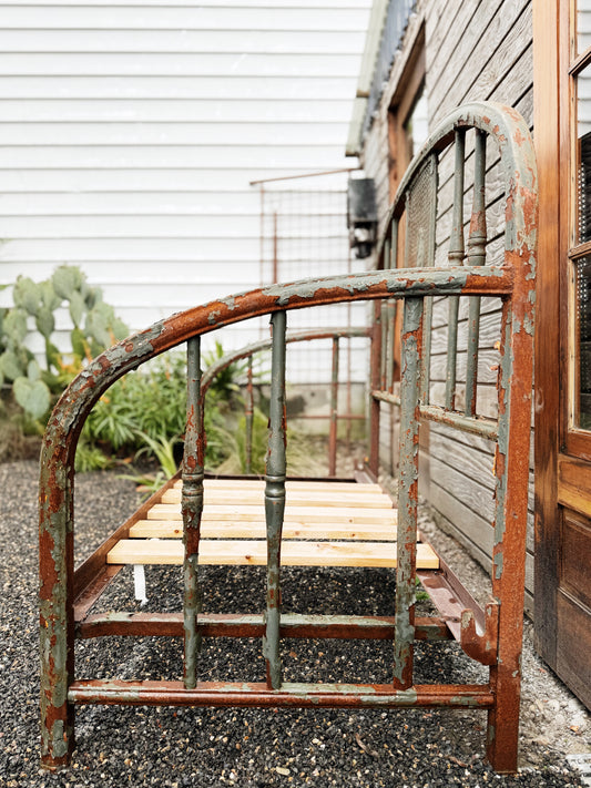 Antique Iron Bench