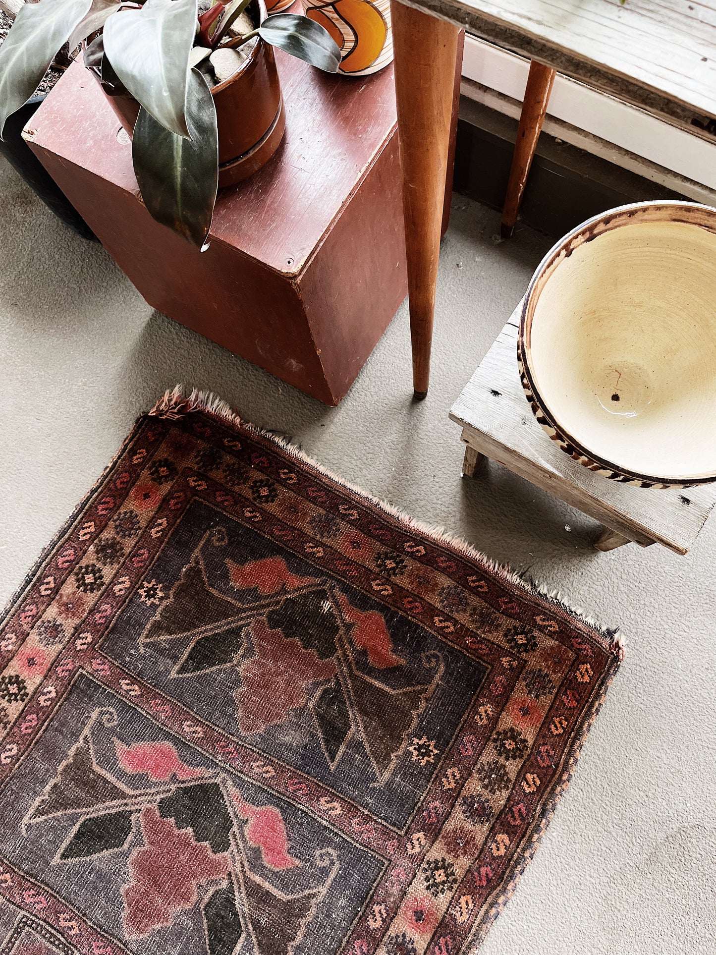 Vintage Wool Kilim Rug