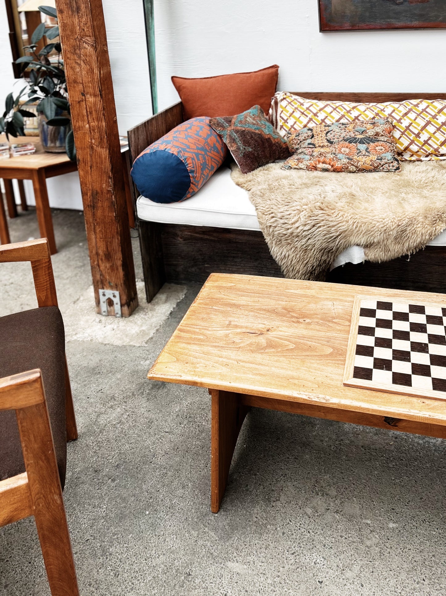 Mid Century Swedish Trestle Coffee Table