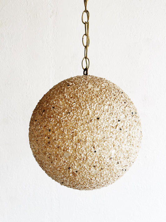 1970s Mica Globe Pendant