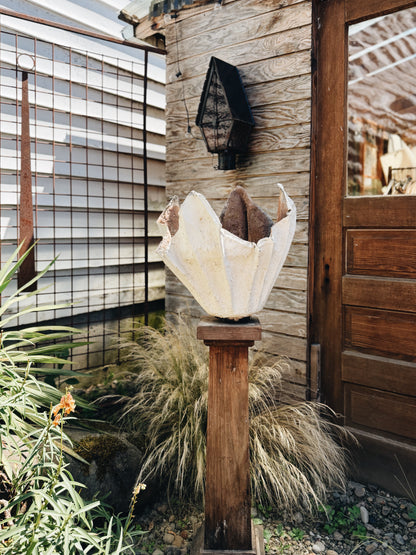 Vintage Plaster Mâché Planter