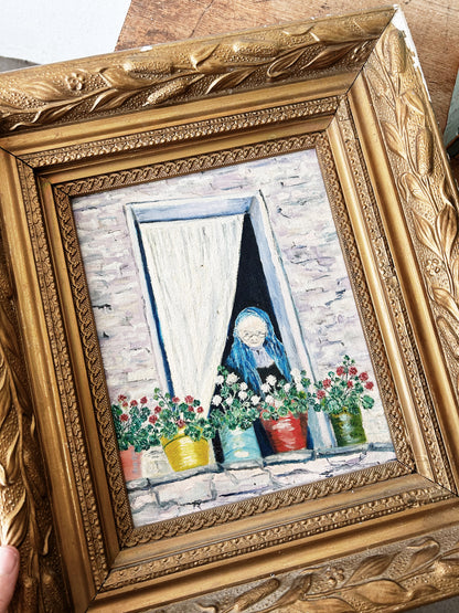 Mid Century Painting in an Antique Frame