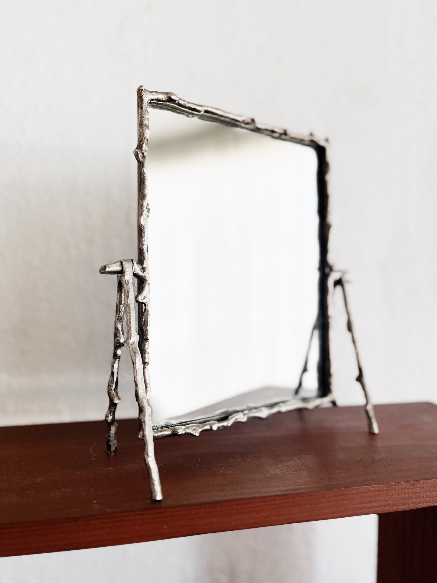 Vintage Silver Twig Mirror