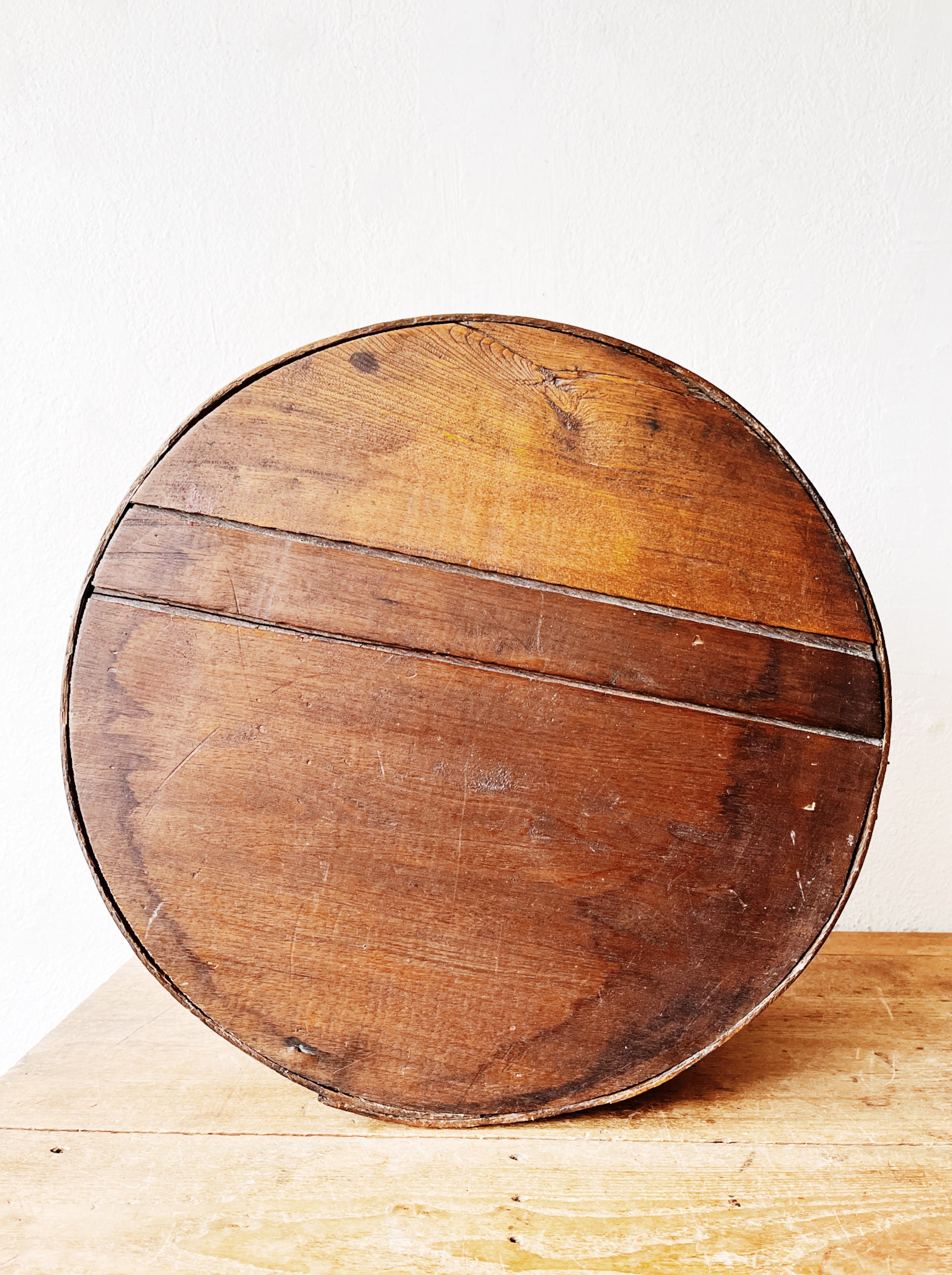 Oversized Primitive Wood Band Box - Thumbnail 3